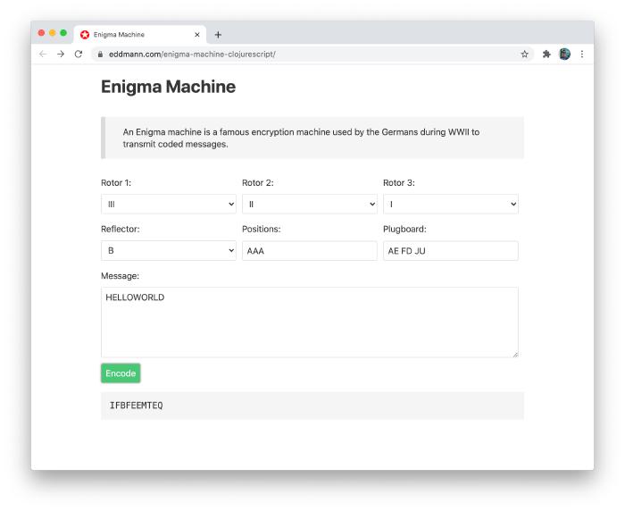 Web-based Enigma Machine