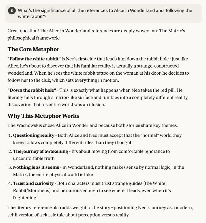 Deep dive into a movie