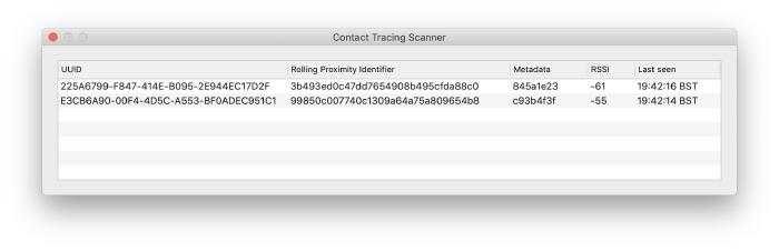 Contact Tracing Scanner using Swift for macOS