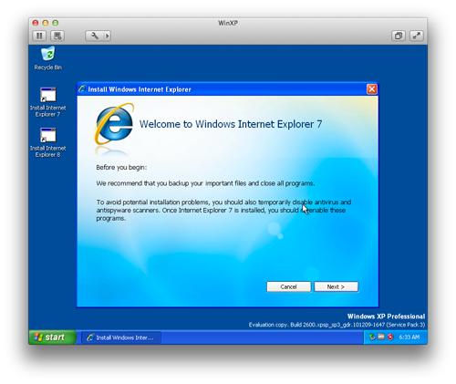 IE7 Virtual Machine
