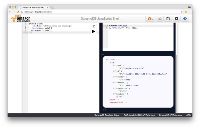 Local DynamoDB Shell