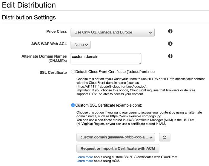 Distribution Settings