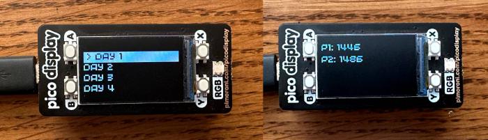 AoC 2021 on a Raspberry Pi Pico