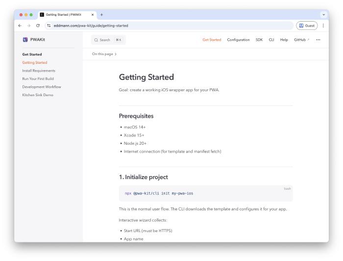 PWAKit getting started guide