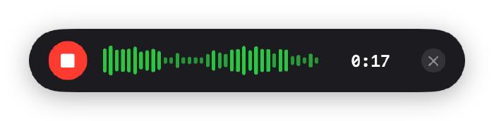 VoiceScribe recording window